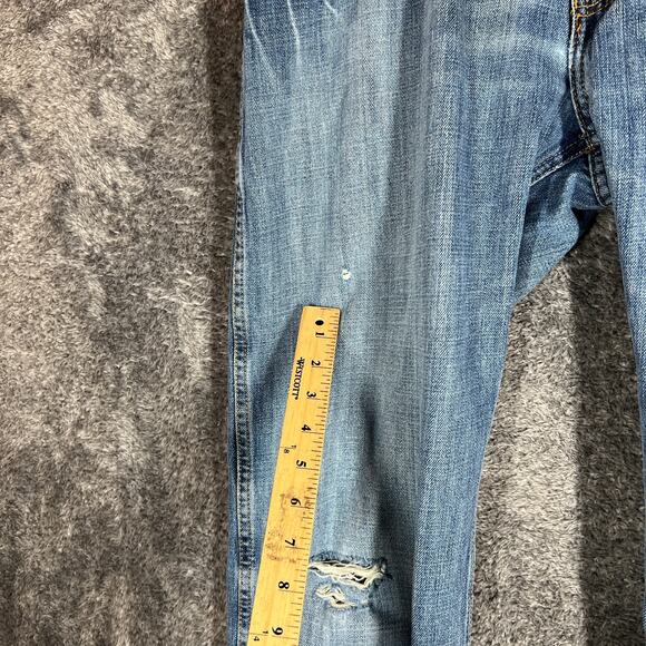 Ariat Jeans Mens 36x33 M3 Loose Fit Light Wash Fade Distressing Workwear Western - Picture 7 of 13